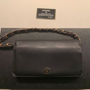 Chanel coco button long wallet & WOC